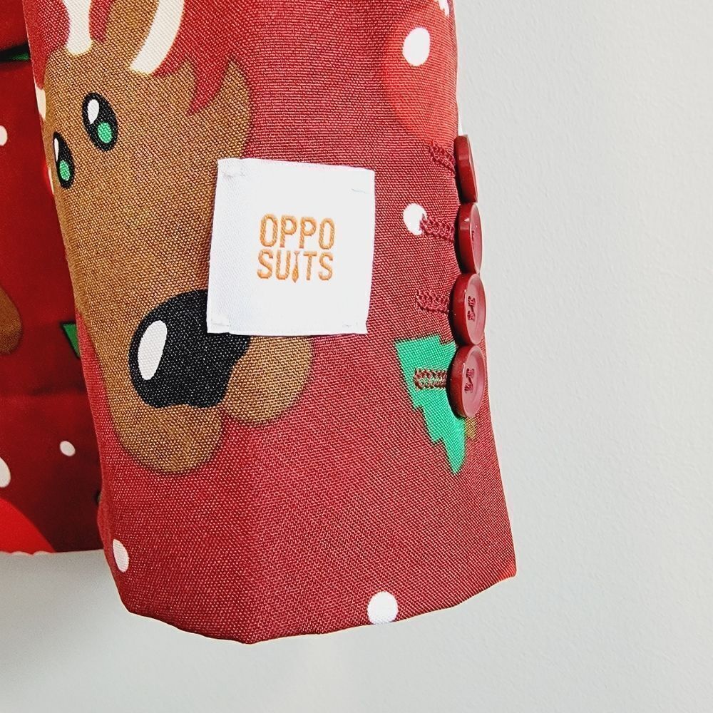 Opposuit Reindeer Santa Claus Holiday Ugly Christmas Blazer Size Small Size 36 — image 5 of 8